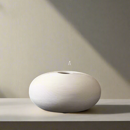 Minimalistisk keramikvas Handgjord matt dekorativ vas för modern hemdesign | Veska