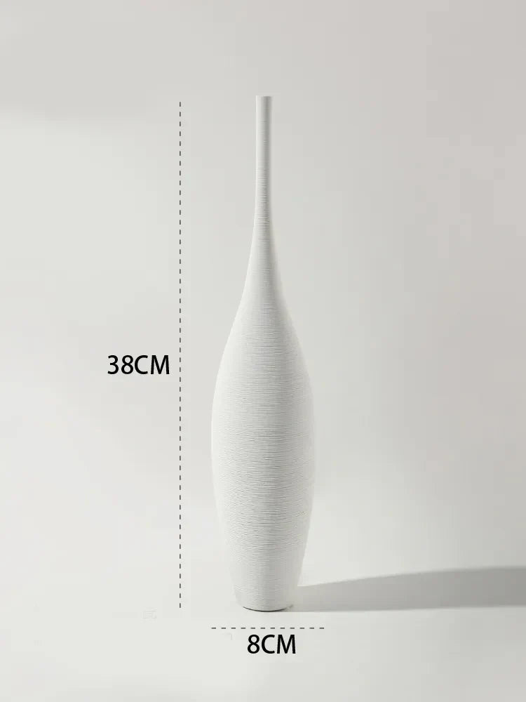 Minimalistisk keramikvas Handgjord matt dekorativ vas för modern hemdesign | Veska