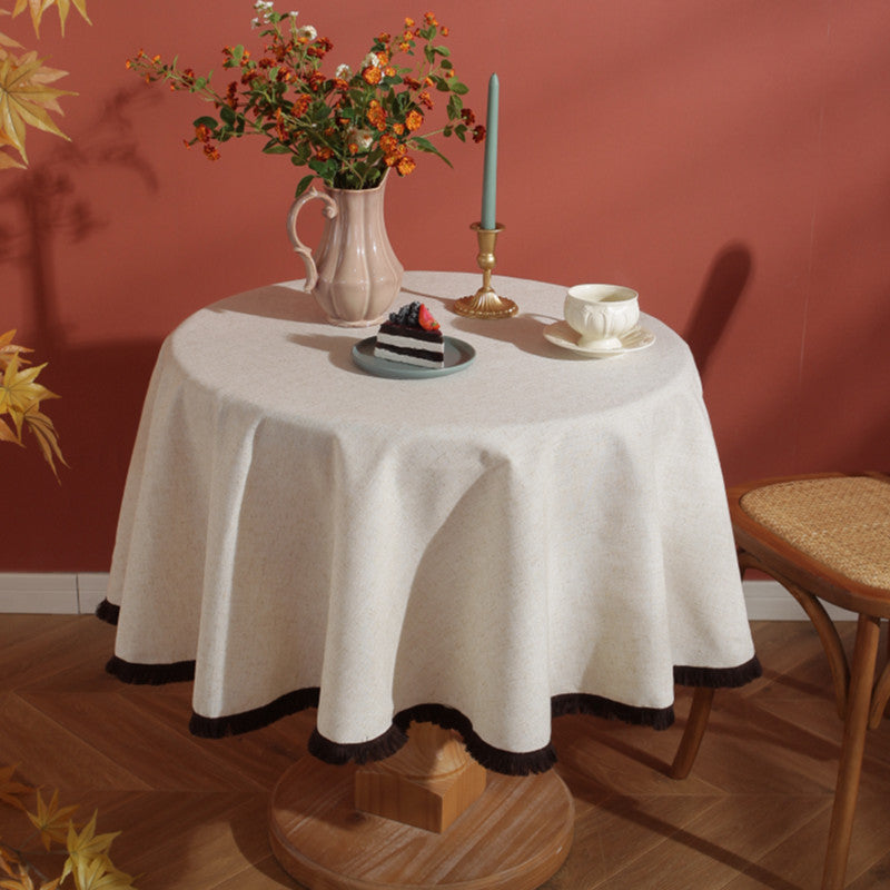 Minimalistisk Linfransduk Naturlig Stil | Veska