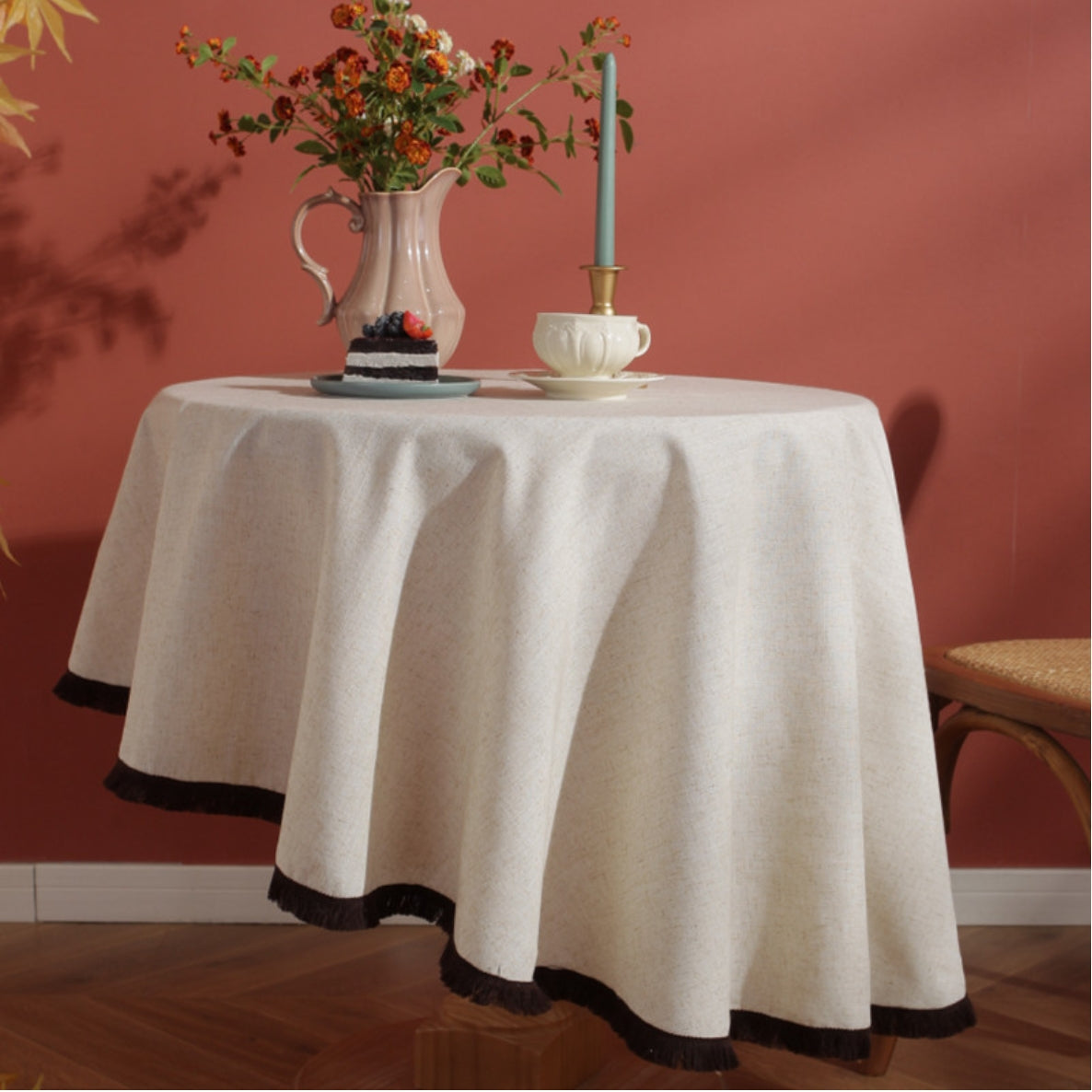 Minimalistisk Linfransduk Naturlig Stil | Veska
