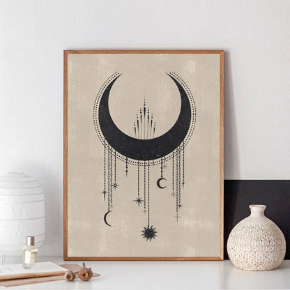 Minimalistisk Måne Design Väggdekoration | Veska 1