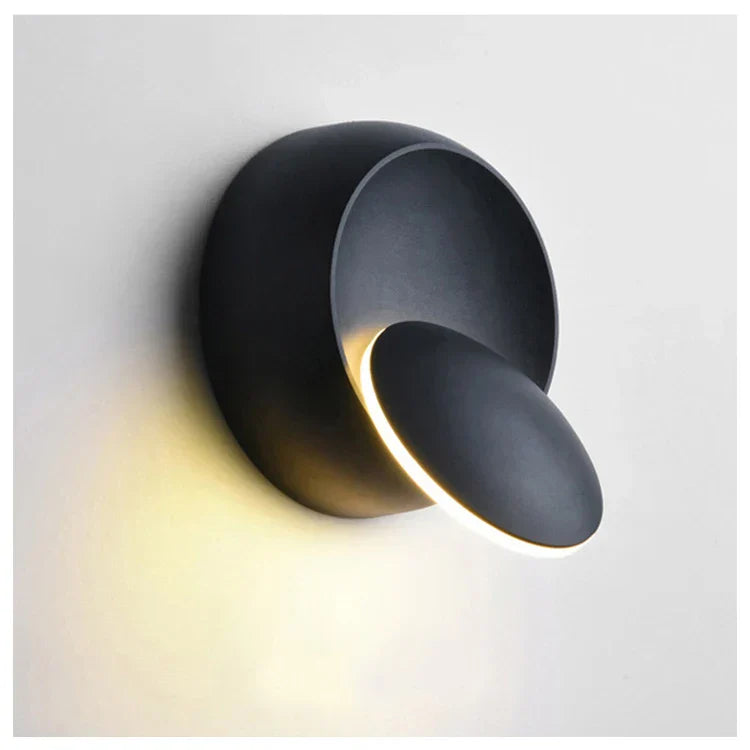 Minimalistisk Orb Design Vägglampa | Veska svart