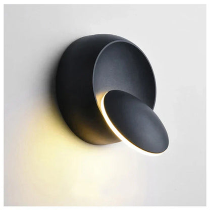 Minimalistisk Orb Design Vägglampa | Veska svart