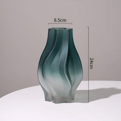 Minimalistisk stil matt glasvas | Veska Mellan grön