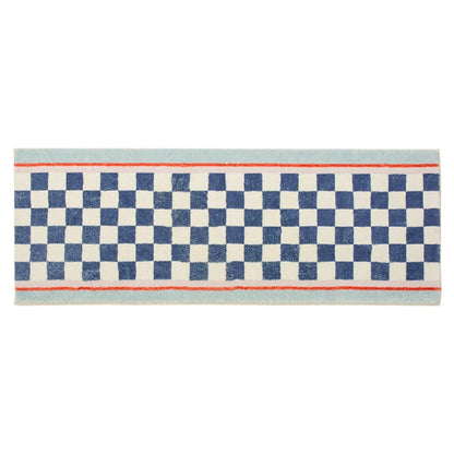 Mjukt Rutigt Matta | Veska 55x150CM Blå