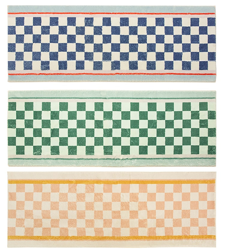 Mjukt Rutigt Matta | Veska 55x150CM Grön