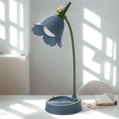 Modern Blomma LED Bordslampa ABS Plast | Veska Blå