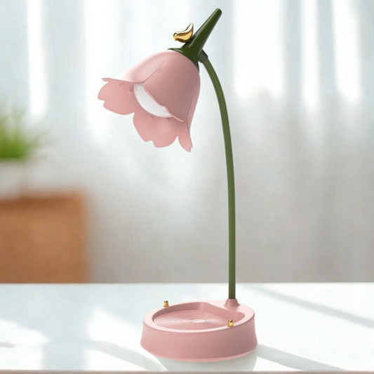 Modern Blomma LED Bordslampa ABS Plast | Veska Rosa