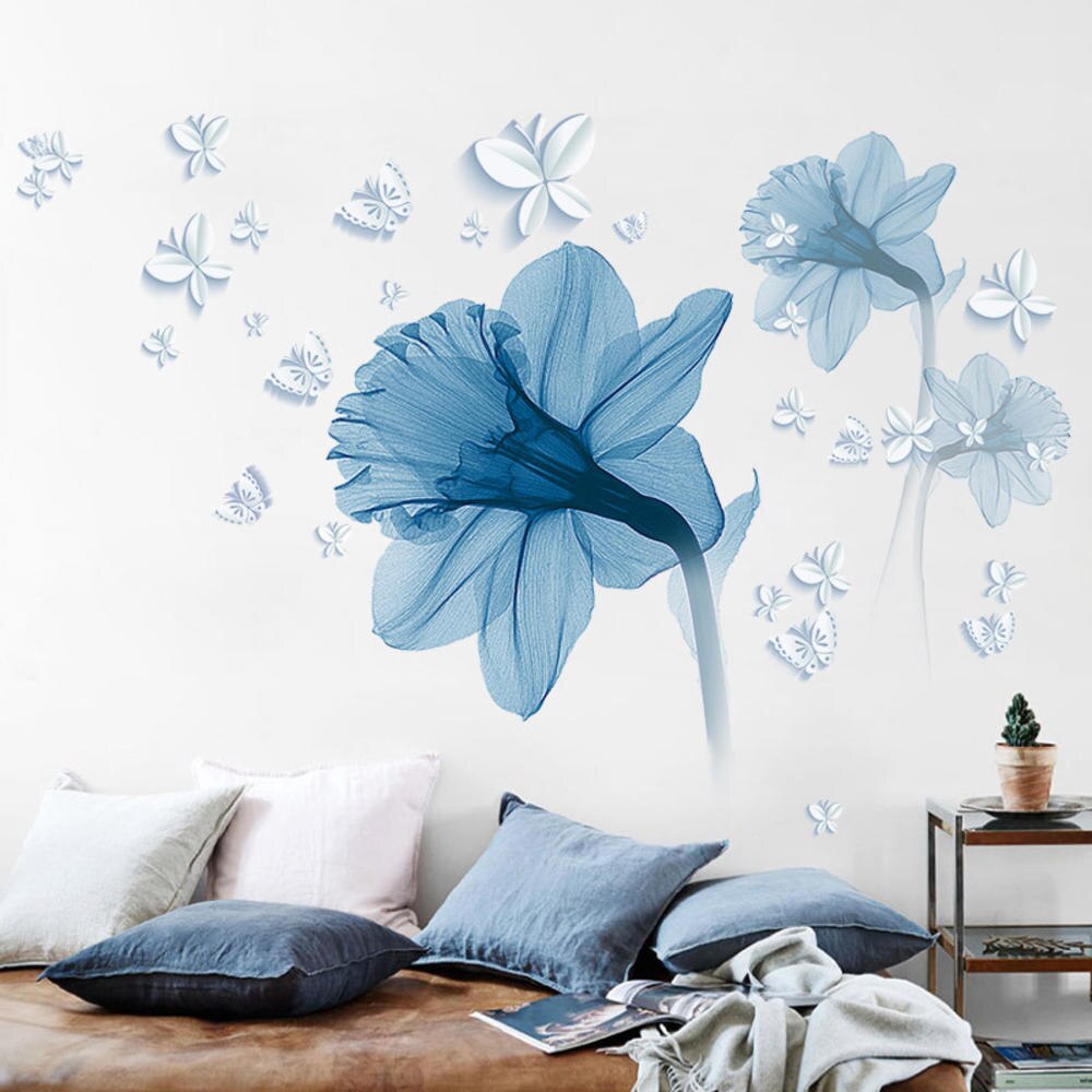 Modern Blossom Lotus Självhäftande Väggdekal | Veska G