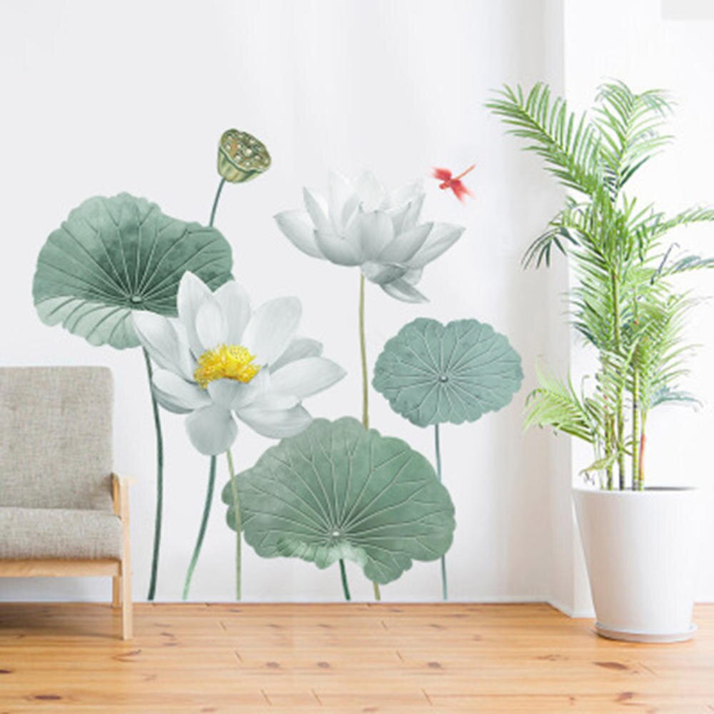 Modern Blossom Lotus Självhäftande Väggdekal | Veska K