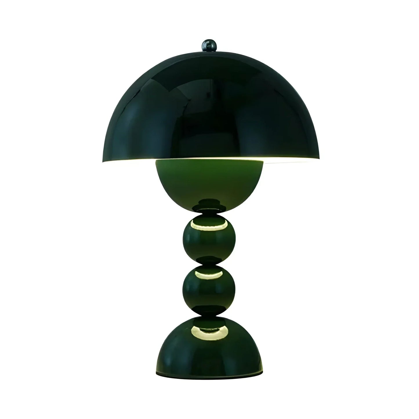 Modern Bordslampa i Skandinavisk Design med Guld Accenter | Veska Grön