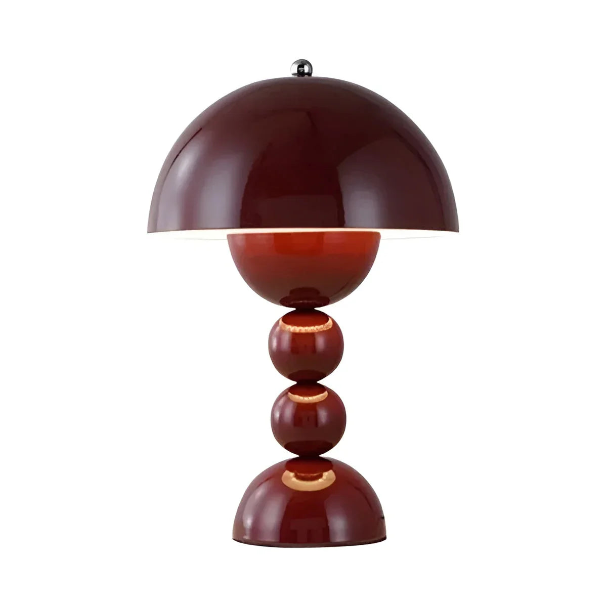 Modern Bordslampa i Skandinavisk Design med Guld Accenter | Veska Röd