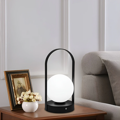 Modern Bordslampa med Laddningsalternativ | Veska Svart