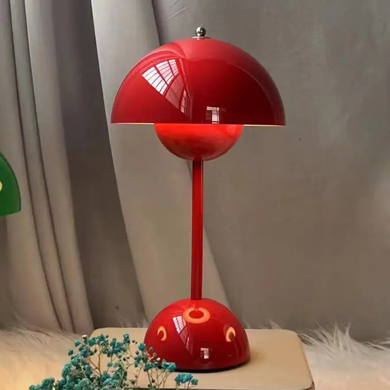 Modern Bordslampa Svamp | Veska Röd