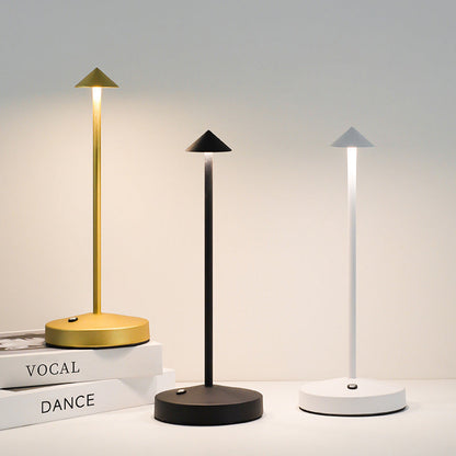 Modern Enkelhet Triangel Kon Rund Akryl Cylindern Järn LED Bordslampa för Vardagsrummet | Veska