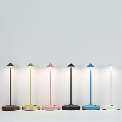 Modern Enkelhet Triangel Kon Rund Akryl Cylindern Järn LED Bordslampa för Vardagsrummet | Veska