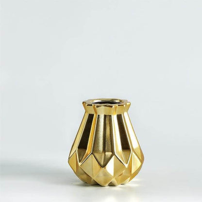 Modern Europa Kort Matt Diamond Porslin Keramisk Vask | Veska Mini Guld