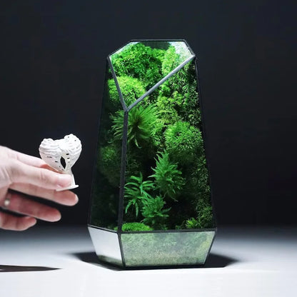 Modern geometrisk naturinspirerad botanisk terrarium | Veska