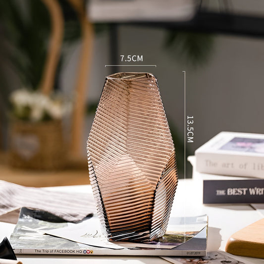 Modern geometrisk stil glas vas | Veska Liten