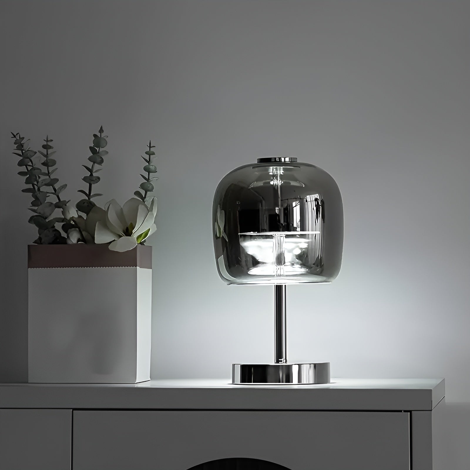 Modern glas elektropläterad ambient ljuslampa | Veska