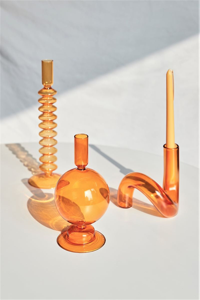 Modern Glasljushållare-Orange | Veska