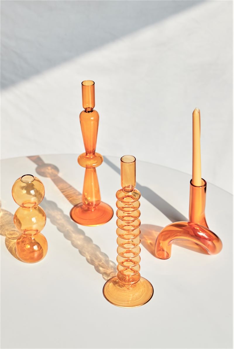Modern Glasljushållare-Orange | Veska