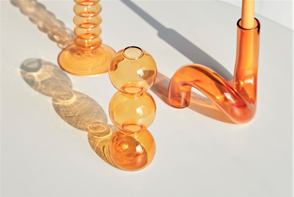 Modern Glasljushållare-Orange | Veska