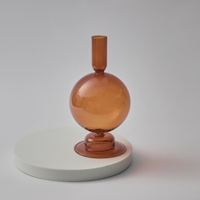 Modern Glasljusstake-Brun | Veska