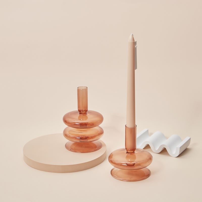 Modern Glasljusstake-Brun | Veska