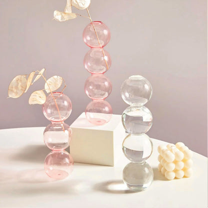 Modern Glass Candleholder-Baby Pink | Veska