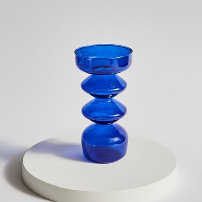 Modern Glass Candleholder-Blå | Veska 4-tiers (antik)