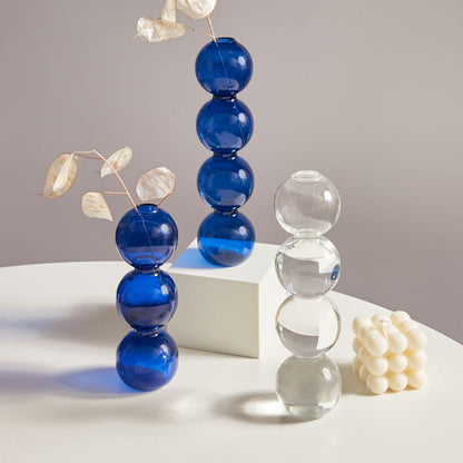Modern Glass Candleholder-Blå | Veska