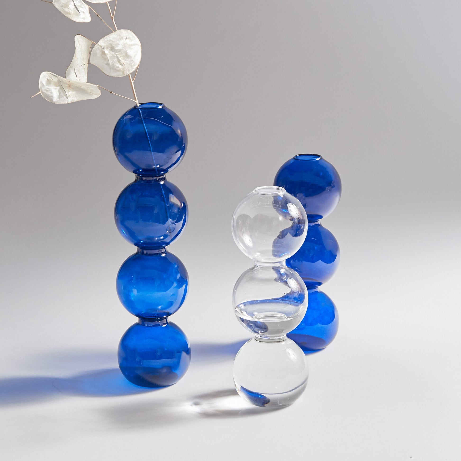 Modern Glass Candleholder-Blå | Veska