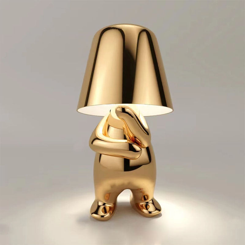Modern Guld Metall LED Bordslampa | Veska Tankeväckande guld