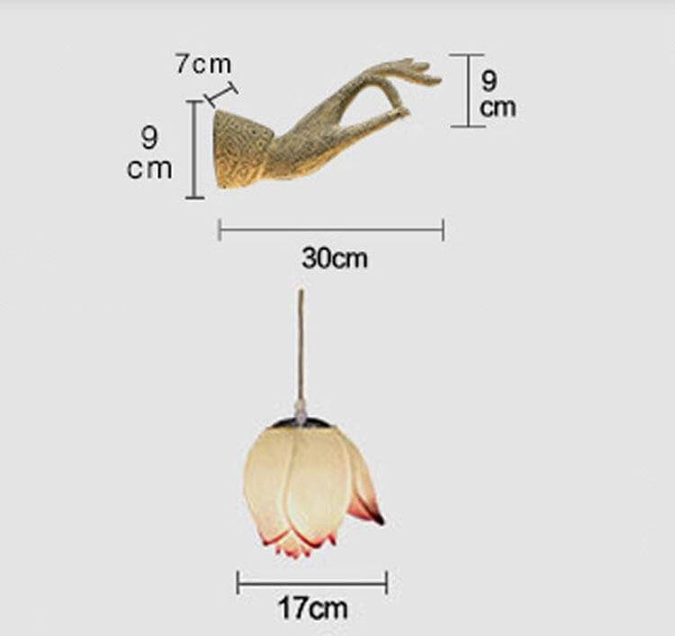 Modern kreativ kinesisk lotus vägglampa | Veska