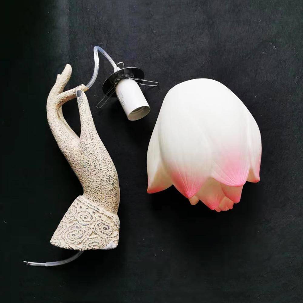 Modern kreativ kinesisk lotus vägglampa | Veska