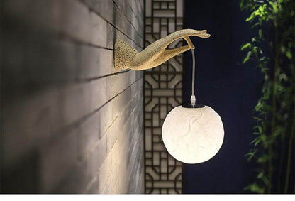 Modern kreativ kinesisk lotus vägglampa | Veska