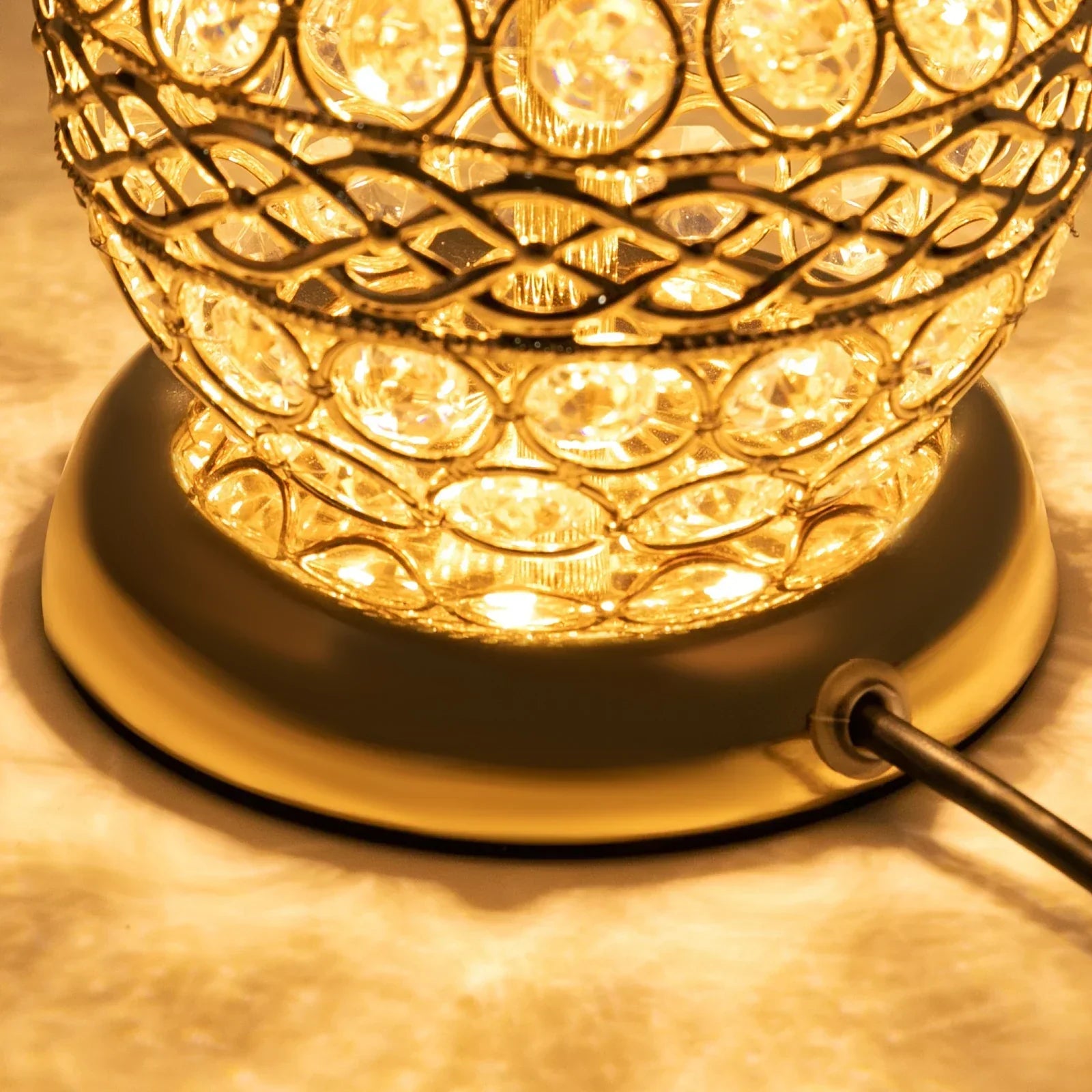 Modern Kristall Lyx Dekorativ Nattduksbord Lampa | Veska