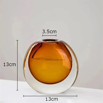 Modern Kristall Vas | Veska Amber-B