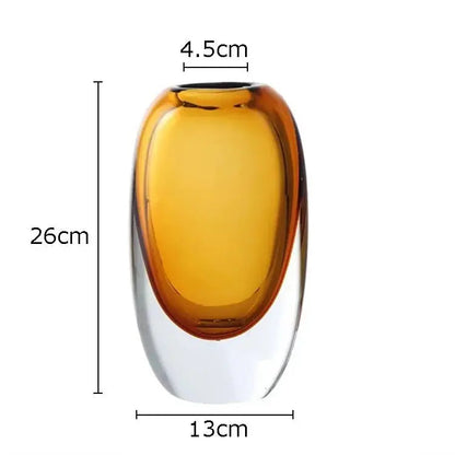 Modern Kristall Vas | Veska Amber- L