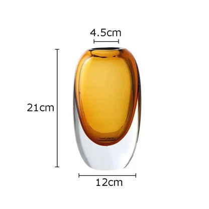 Modern Kristall Vas | Veska Amber- M