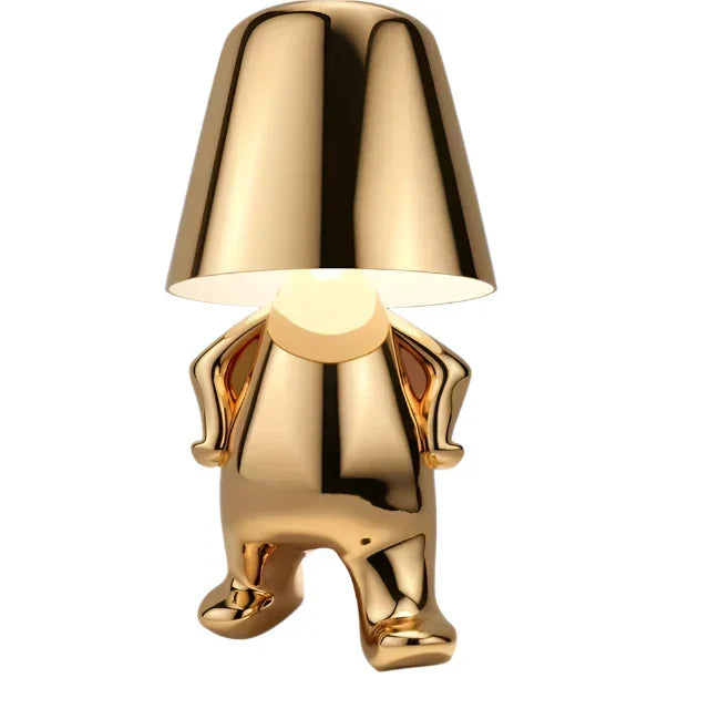 Modern LED bordsampa i skulpturdesign – Dekorativ staty lampa för vardagsrum | Veska C 18cm*9cm Tre-färgs dimming