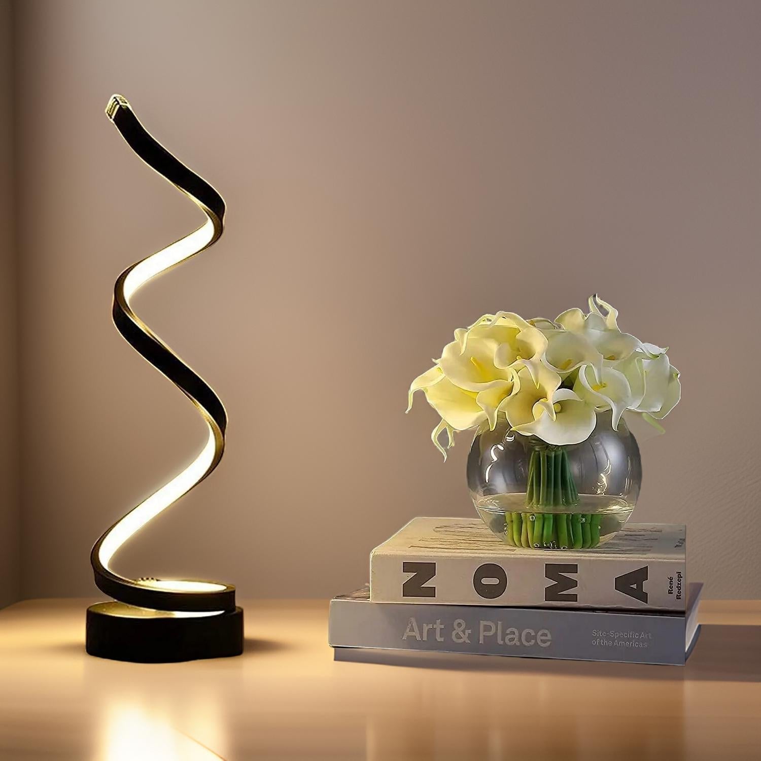 Modern LED-bordslampa med touchkontroll och varmt ljus | Veska