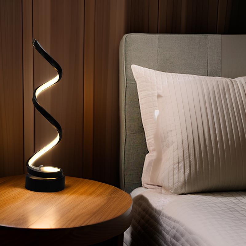 Modern LED-bordslampa med touchkontroll och varmt ljus | Veska Svart