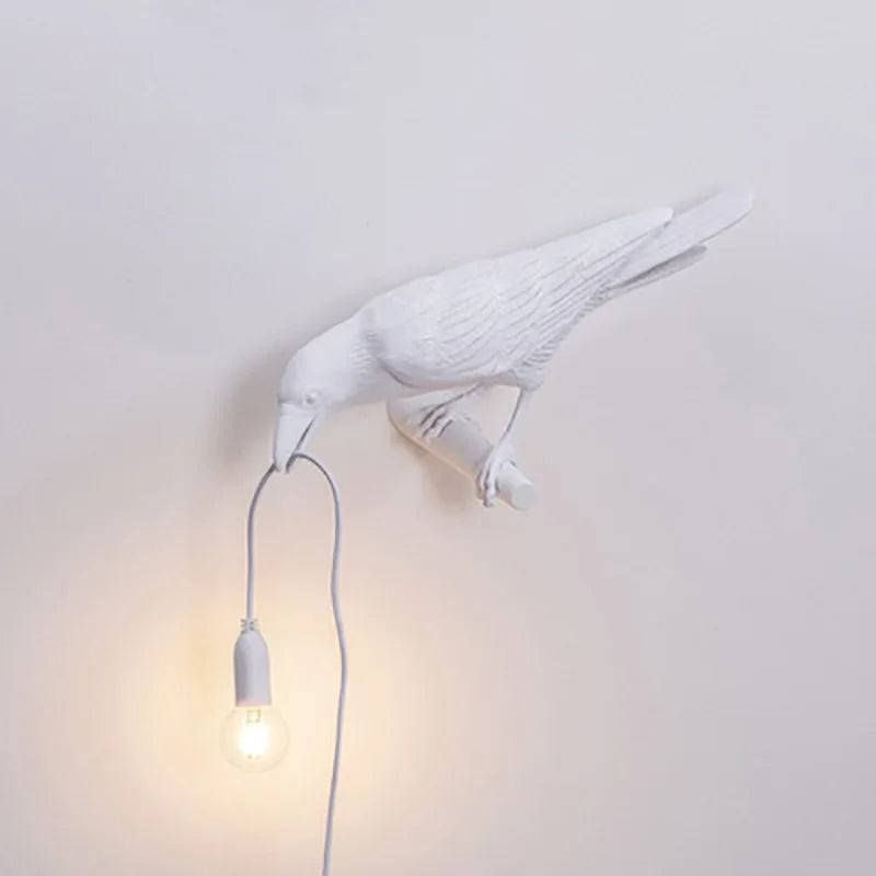 Modern Lucky Bird Bordsbelysning – Kreativ Resin Djurdesign för Sovrum och Vardagsrum | Veska