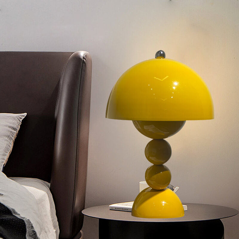 Modern lyx bordslampa tillverkad av grön pumpakeramik med 1 ljus – Idealisk för natt/ vardagsrum/ sovrum/ kontor | Veska Tryckbrytare Gul
