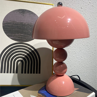 Modern lyx bordslampa tillverkad av grön pumpakeramik med 1 ljus – Idealisk för natt/ vardagsrum/ sovrum/ kontor | Veska Tryckbrytare Klart Rosa 110 V-120 V för USA Kanada