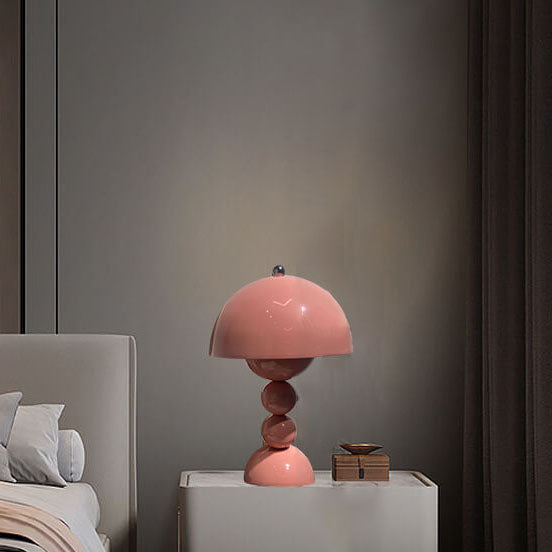 Modern lyx bordslampa tillverkad av grön pumpakeramik med 1 ljus – Idealisk för natt/ vardagsrum/ sovrum/ kontor | Veska Tryckbrytare Klart Rosa 220V-240V För UK AU