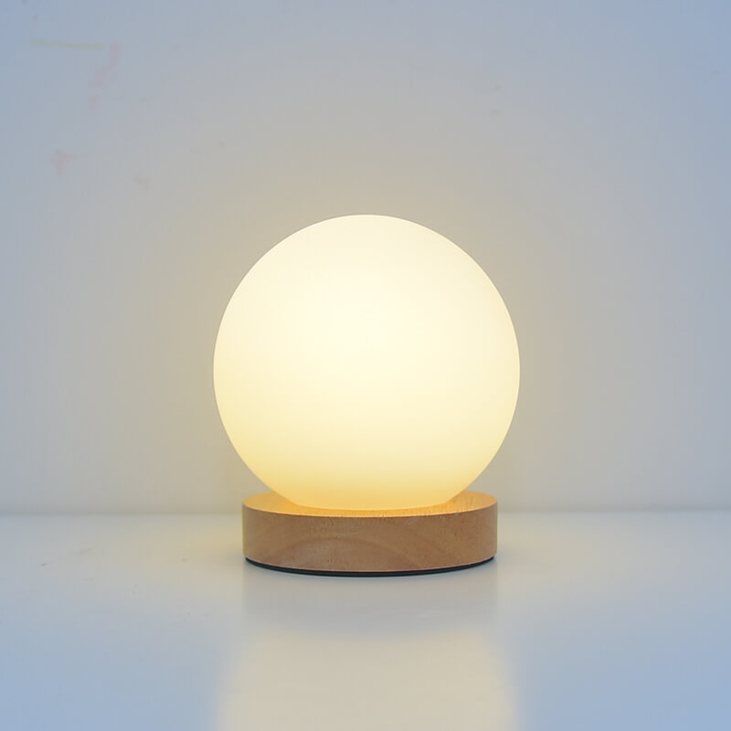 Modern minimalist rund USB uppladdningsbar LED bordslampa | Veska
