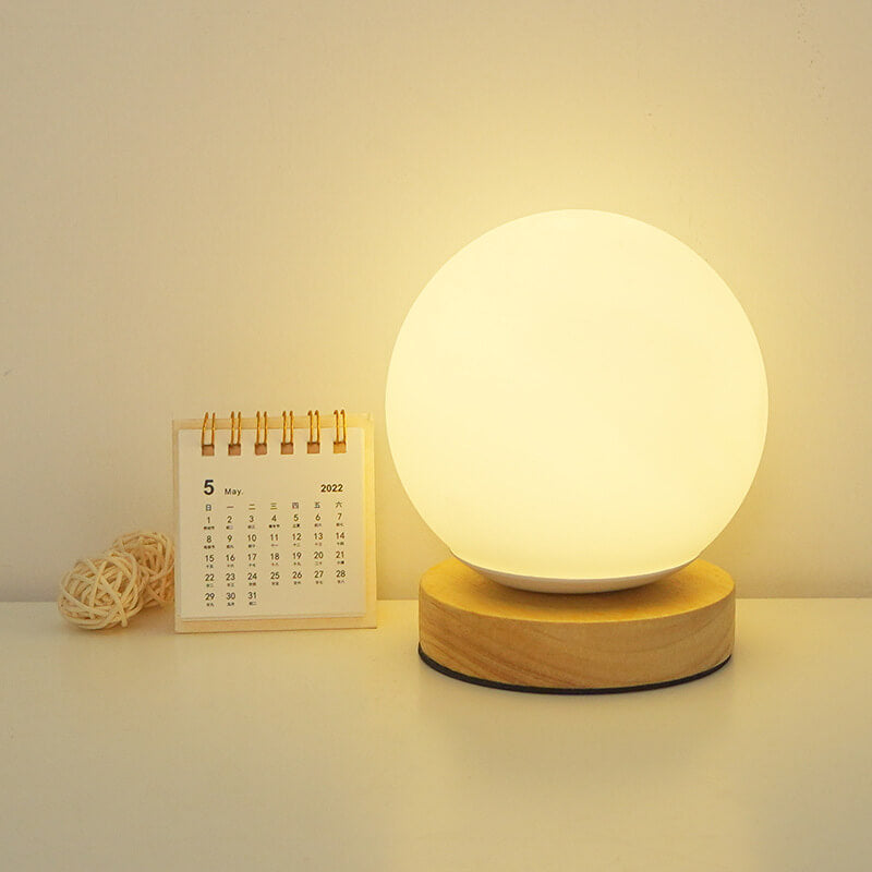 Modern minimalist rund USB uppladdningsbar LED bordslampa | Veska C